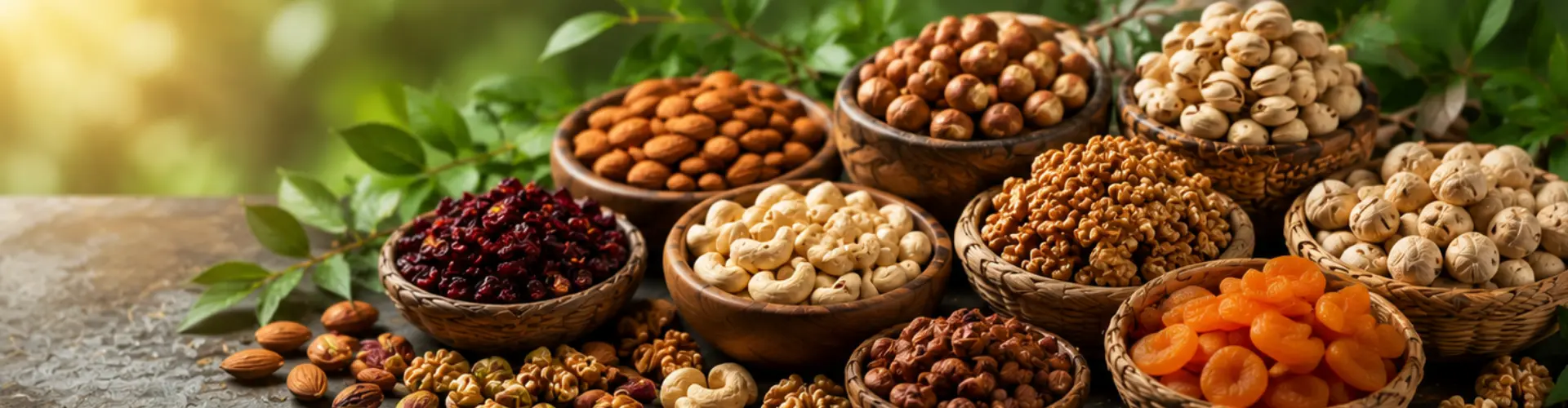 High-nutrition dry fruits packed in climate-controlled environments